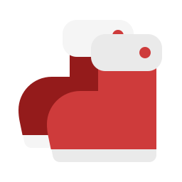 Santa claus boot icon