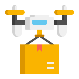 Drone delivery icon