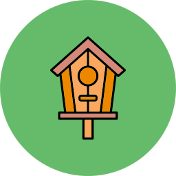 Bird house icon