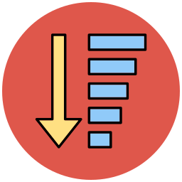 absteigend sortieren icon