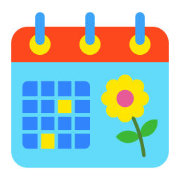 calendário de primavera Ícone