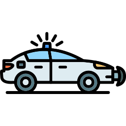 voiture de police Icône