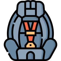 Baby car seat icon