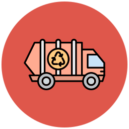 Trash truck icon