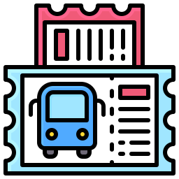 Bus ticket icon