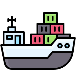 Cargo ship icon