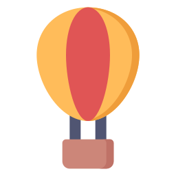 Hot air balloon icon