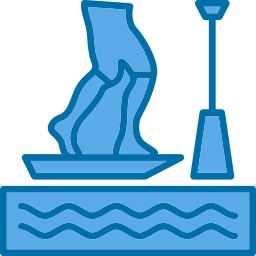 Standup paddleboarding icon