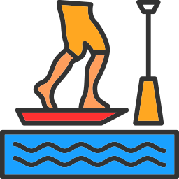 Standup paddleboarding icon