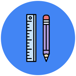 Ruler and pencil icon