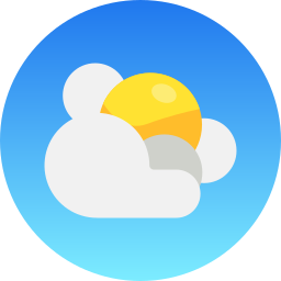 Clouds and sun icon