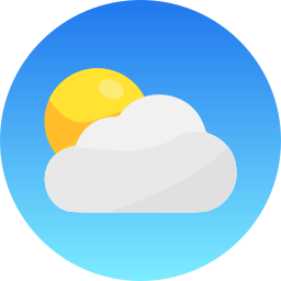 Clouds and sun icon