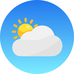 Clouds and sun icon