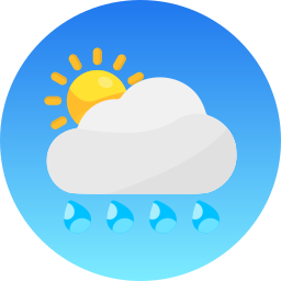 Clouds and sun icon