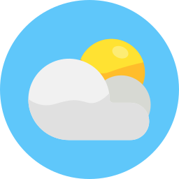 Clouds and sun icon