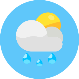 Clouds and sun icon