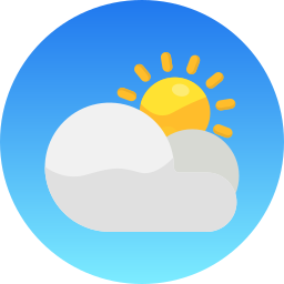 Clouds and sun icon