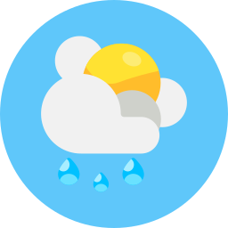 Clouds and sun icon