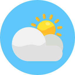 Clouds and sun icon