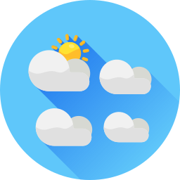 Clouds and sun icon