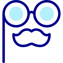 Glasses and mustache icon