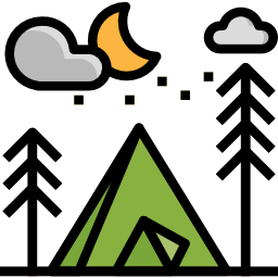 Camping tent icon