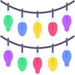 Christmas lights icon