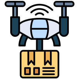 Drone delivery icon