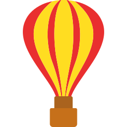 Hot air balloon icon