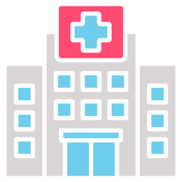 Hospital building icon