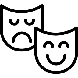 máscaras de teatro Ícone