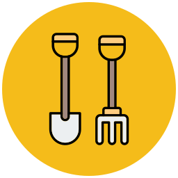 Shovel and Rake icon