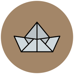 Paper boat icon