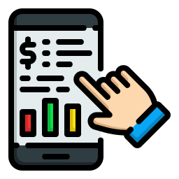 mobile analytics icon