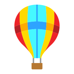 Hot air balloon icon