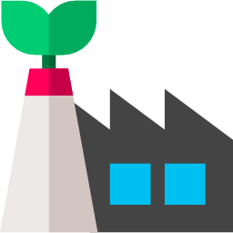 Eco factory icon