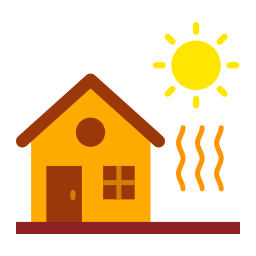 ondata di caldo icona