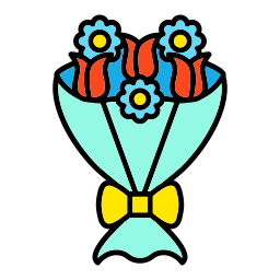 Flower bouquet icon