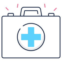 First aid bag icon