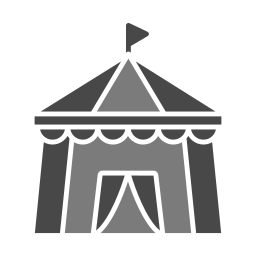 Circus tent icon