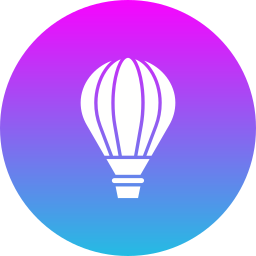 Hot air balloon icon