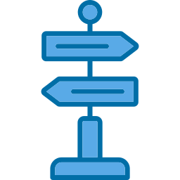 Directional sign icon