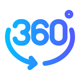 360 degrees icon