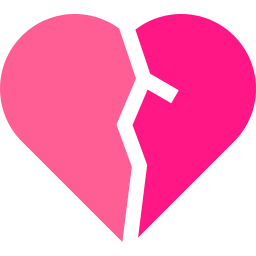 Broken heart icon