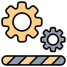 trabalho em progresso Ícone