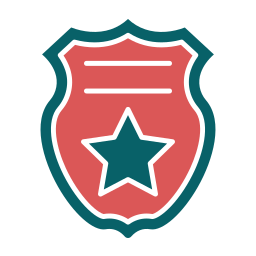 distintivo della polizia icona