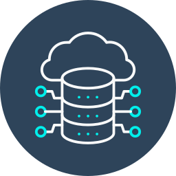 Cloud database icon