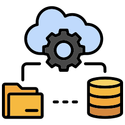 archiviazione cloud icona