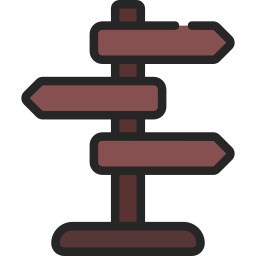 Directional sign icon