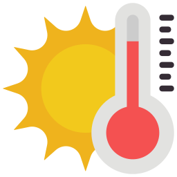 Hot temperature icon